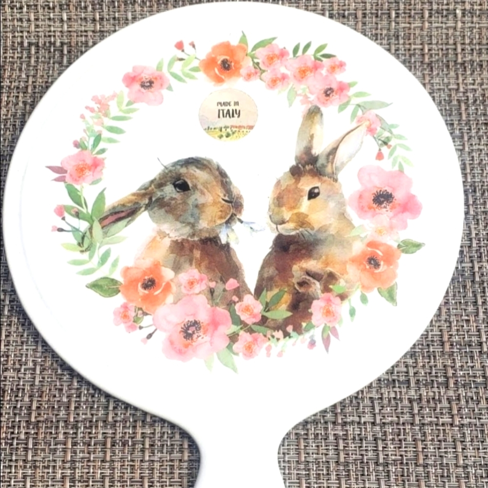 Ceramica cuore bunny trivet